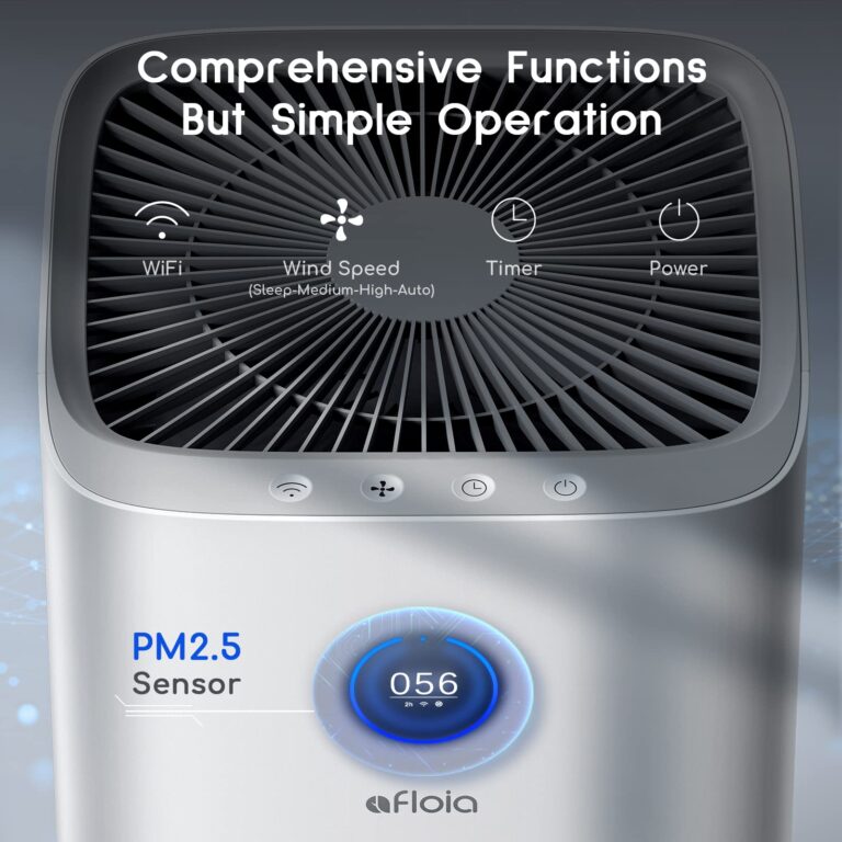 Afloia Smart Air Purifiers for Home Large Room Up to 3576 sq. Ft, Auto Air Filter WiFi Alexa Remote Control, Quiet Air Cleaner with PM2.5 Monitor for 99.99% Allergies, Smoke, Dust, Pollen - Image 6