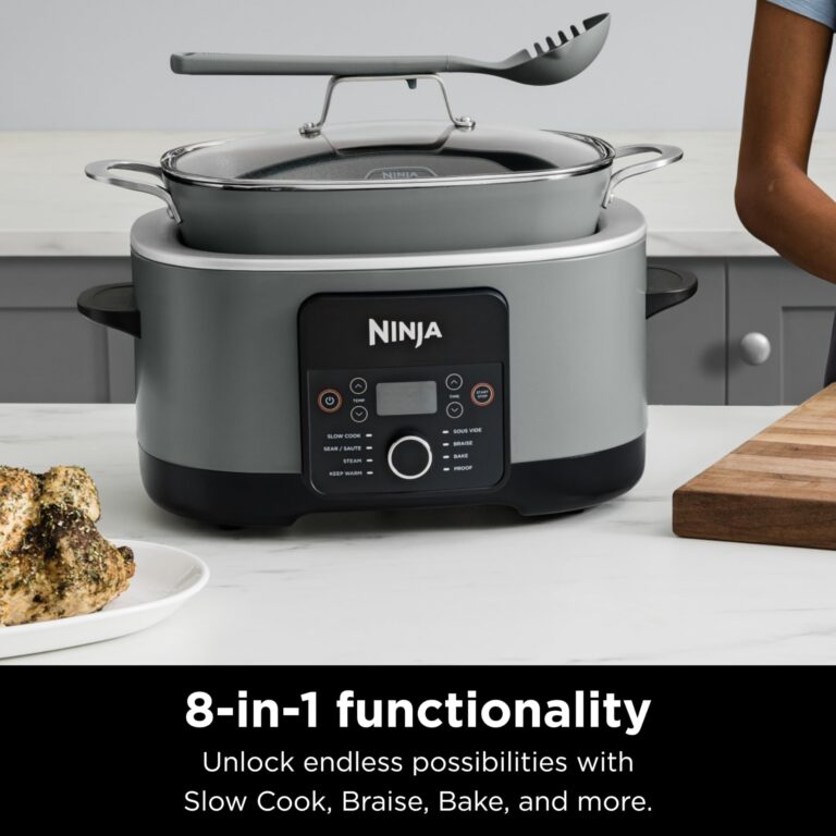 Ninja MC1001 Foodi PossibleCooker PRO 8.5 Quart Multi-Cooker, with 8-in-1 Slow Cooker, Dutch Oven, Steamer, Glass Lid Integrated Spoon, Nonstick, Oven Safe Pot to 500°F, Sea Salt Gray - Image 5