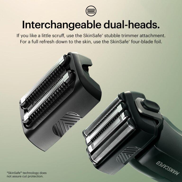 MANSCAPED® The Chairman™ PRO & The Lawn Mower® 5.0 Ultra - Men's Face Shaver with Two SkinSafe® Blades, Four-Blade Foil & Stubble Trimmer & Dual-Head Groin & Body Hair Trimmer with Toiletry Bag - Image 7