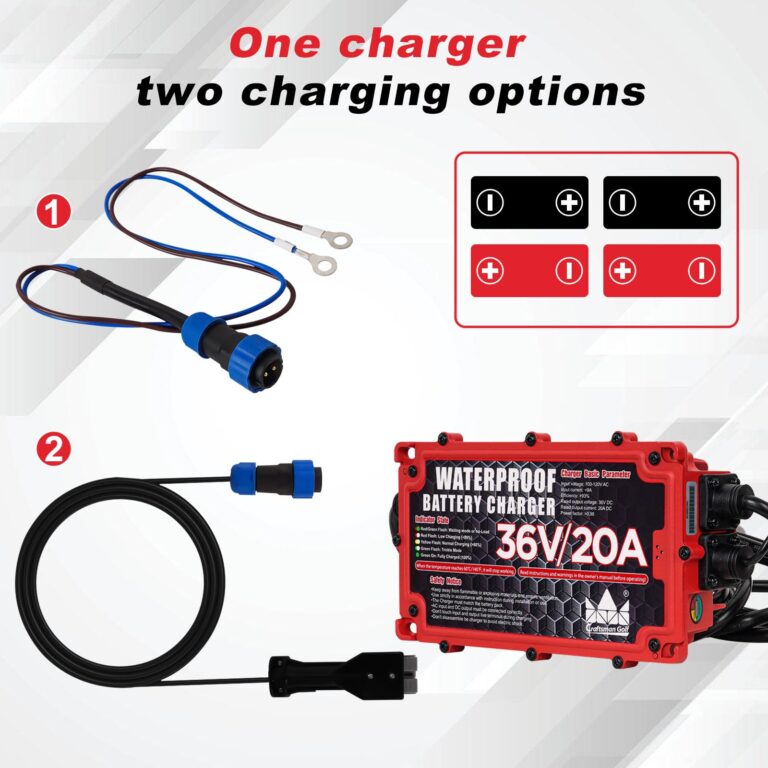 CRAFTSMAN GOLF 36 Volt Golf Cart Battery Charger for EZGO Club Car Yamaha 20 Amp Golf Cart Onboard Charger with Crowfoot Plug - Image 8