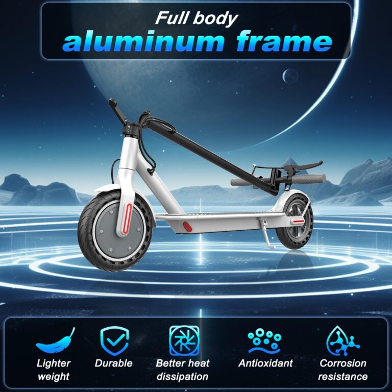 Qlaway 8.5" Aluminum Alloy Frame E Scooter for Adults 20 MPH Sport Escooter 350W Motor, Electric Scooter Up to 22 Miles Range, Bearing 265 LBS/APP Control-White - Image 5