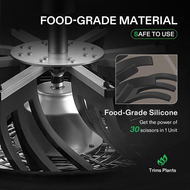 VIVOSUN 16 inch Bud Leaf Bowl Trimmer- Clear Visibility Dome, Sharp Stainless Steel Blades for Spin Cut & Solid Metal Gear Box, Hand Pruner Included (Upgraded Version) - Image 6