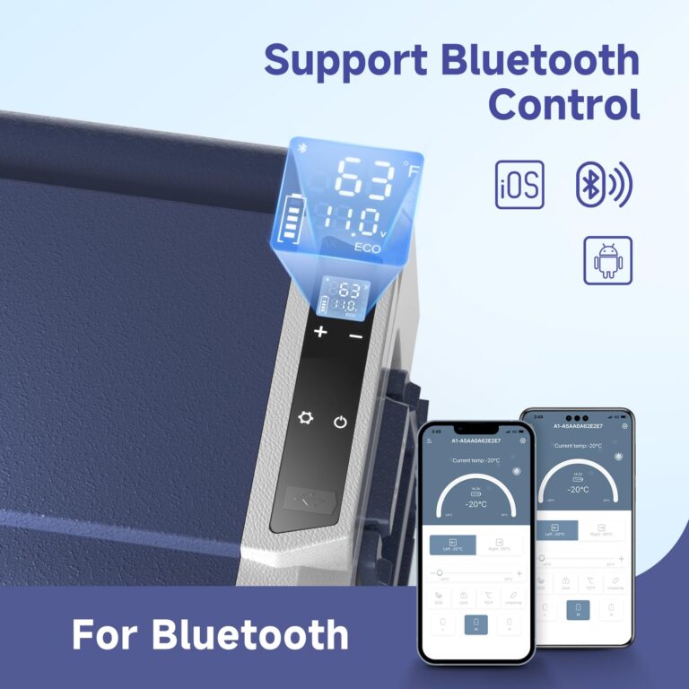 BODEGACOOLER 12 Volt Car Refrigerator,53 Quart Portable Car Freezer Fridge Bluetooth Control,(50L) -4℉-68℉ Electric Cooler 12/24V DC and 100-240V AC for Travel,Camping,RV,Boat Road Trip Tailgating - Image 2