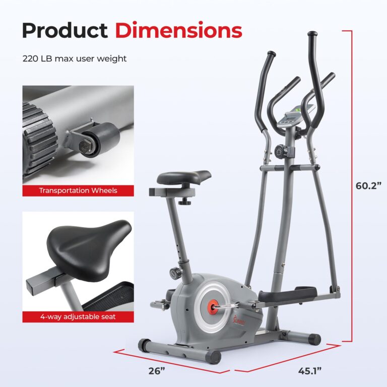 Sunny Health & Fitness Essential Smart 2-in-1 Cross Trainer Elliptical Bike, Magnetic Training Machine for Adult/Seniors Home Gym Cardio Exercises, Free SunnyFit App Bluetooth Connection - SF-E322004 - Image 2