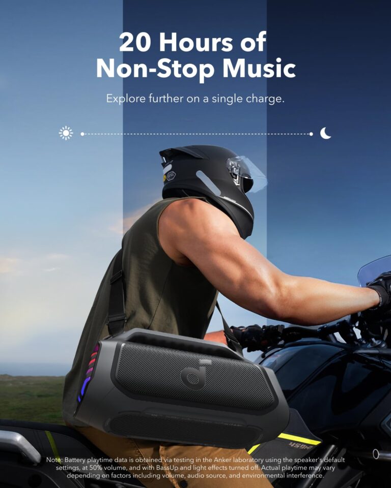 soundcore Boom 2 Plus By Anker, Outdoor Speaker, 140W, 2+2 Channel, BassUp 2.0, 20H Playtime, Fast Charge, IPX7 Waterproof, RGB Lights, Power Bank, Bluetooth 5.3, Portable for Outdoors, Camping, Beach - Image 4