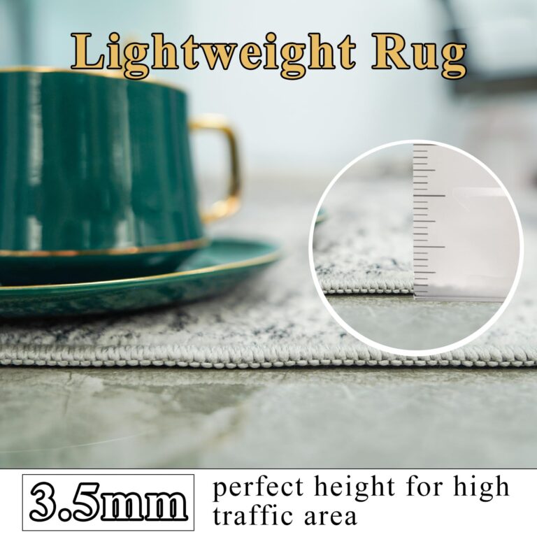 RUUGME Washable Hallway Rug 3x20 - Runner Rug Stain Resistant for Living Room Non Slip Indoor Entryway Rubber Backing Carpet Bedroom Kitchen Distressed Floor Decor Mat Machine Washable 3x20 Black A - Image 6