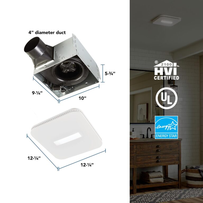 Broan-NuTone, 110 CFM AER110CCTK CleanCover Bath, 1.0 Sone, with Selectable CCT LED Light, ENERGY STARBath Fan, White - Image 5