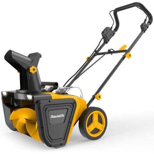 Houselife Cordless Snow Blower Compatible with Dewalt 20V Max Battery, 2 x 20V Snow Thrower with Brushless, 20" Electric Snow Blowers with 2 LED Lights (Tool Only, 2 * 4.0Ah Batteries Required)