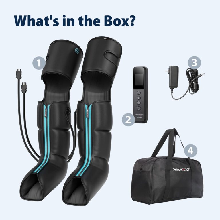 CINCOM Leg Massager with Heat and Compression, Leg Massager for Circulation and Pain Relief FSA HSA, 3 in 1 Air Compression Boots for Leg Calf & Foot Recovery Edema Relief, Gifts - Image 2