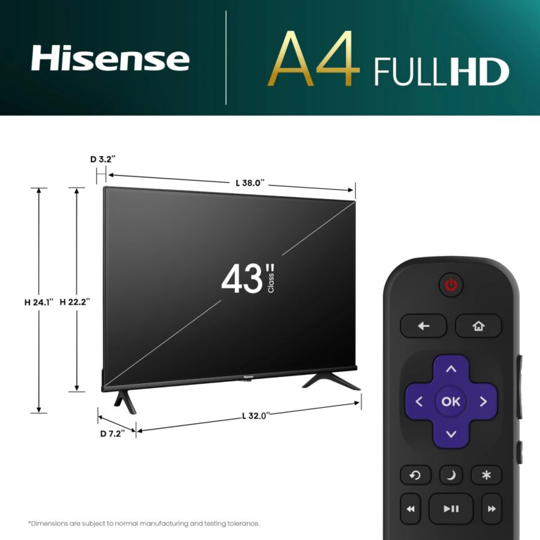 Hisense 43-Inch Class A4 Series FHD 1080p Smart Roku TV with Alexa Compatibility (43A4NR, 2024 Model) - Dolby Audio, Slim Bezel Design, Google Assistant - Image 13