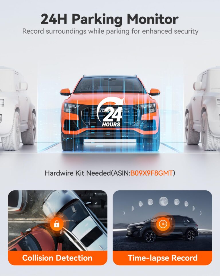 WOLFBOX G850 PRO 4K Mirror Dash Cam with ADAS and BSD, Smart Rear View Mirror with 5.8GHz WiFi, Voice Control, 12 inches Rear View Mirror Camera Includes 64GB Card, GPS, G-Sensor, Loop Recording - Image 2