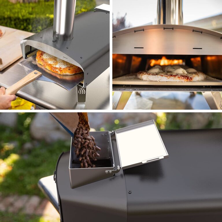 Mimiuo Outdoor Pizza Oven Wood Pellet 12" Pizza Ovens with Pizza Stone and Pizza Peel, Portable Wood-Fired Pizza Oven Pizza Stove for Backyard and Outside (Classic W-Oven Series) - Image 6