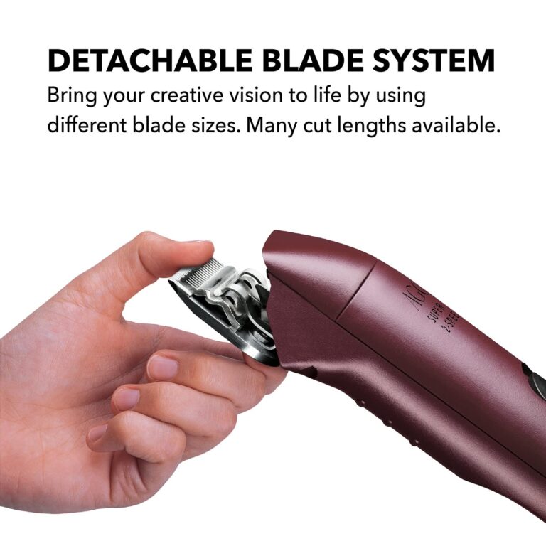 Andis 23375 Professional UltraEdge Super 2-Speed Detachable Blade Clipper – Rotary Motor with Shatter-Proof Housing, Runs Calm & Silent, 14-Inch Cord - for All Coats & Breeds - 120 Volts, Burgundy - Image 2