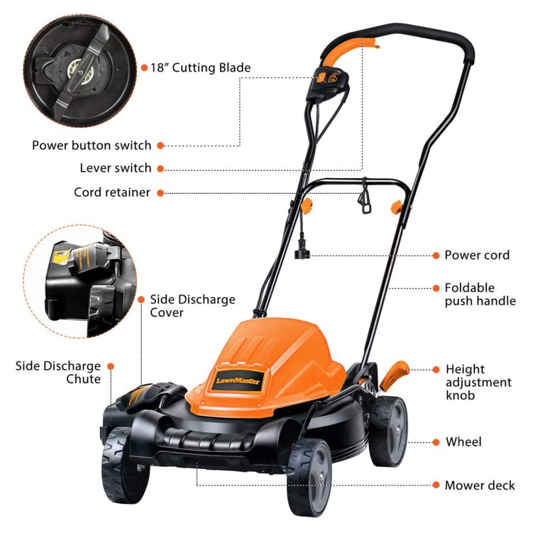 LawnMaster Electric Lawn Mower + Yard Master Outdoor Garden Extension Cord - Image 5