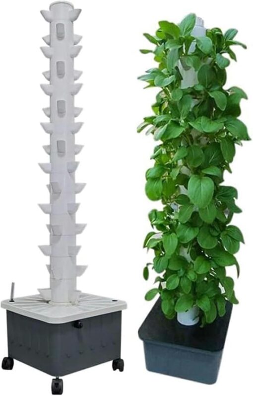 Hydroponic Tower Kit Hydroponic Planting System, Hydroponic Vertical Planting, Suitable for Home Kitchen Gardening Gardening Enthusiasts