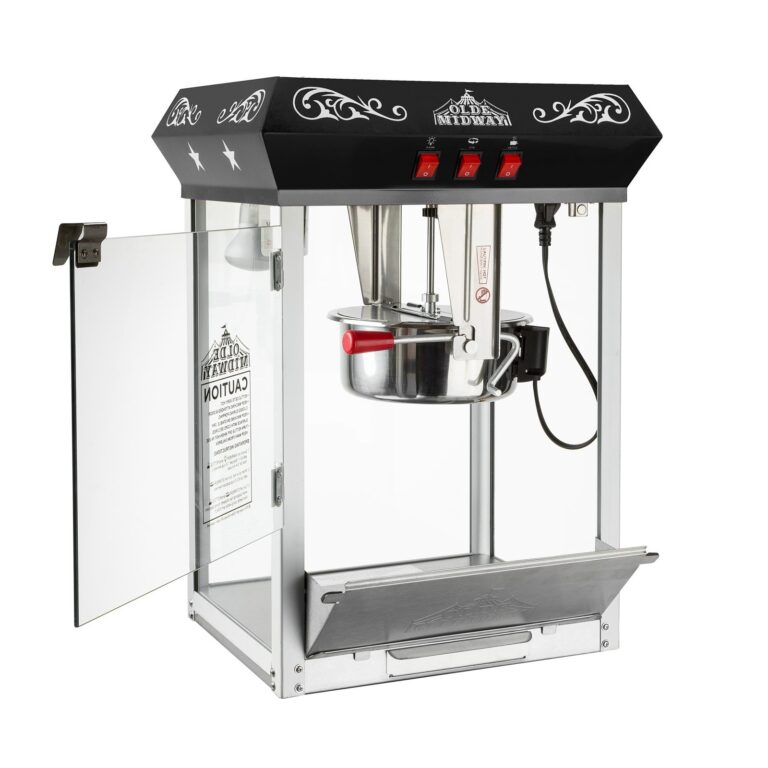 Olde Midway Bar Style Popcorn Machine Maker Popper with 8-Ounce Kettle - Black - Image 8
