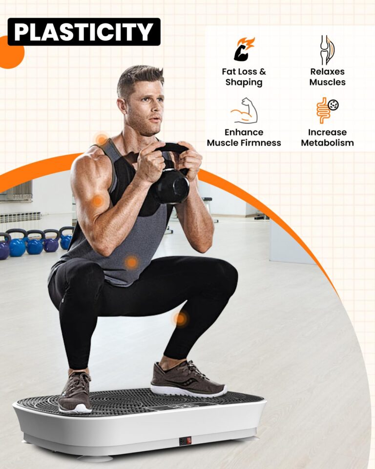AXEFIT Vibration Plate Exercise Machine - Bluetooth Music & 400LBS Capacity Vibration Plate for Lymphatic Drainage & Weight Loss with 99 Speed Levels, Whole Body Vibration Plate for Home Fitness - Image 8