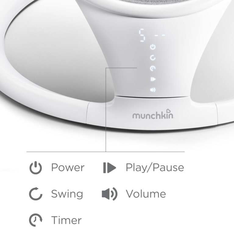 Munchkin Baby Swing with Bluetooth and Shhh… Sleep Soother White Noise Machine - Perfect for New Parents - Image 2