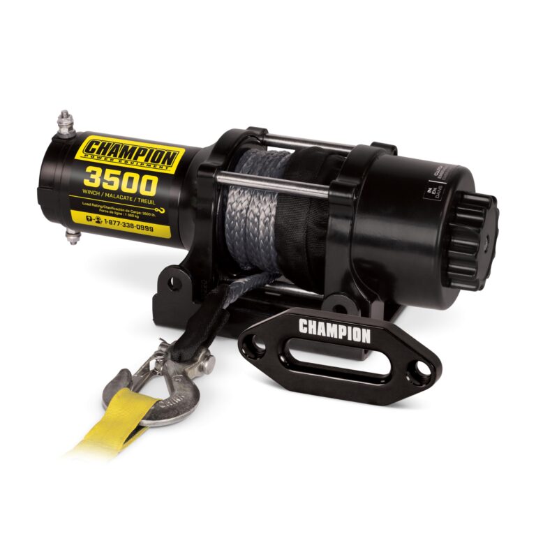 Champion Power Equipment 3500-lb. ATV/UTV Synthetic Rope Winch Kit - Image 3