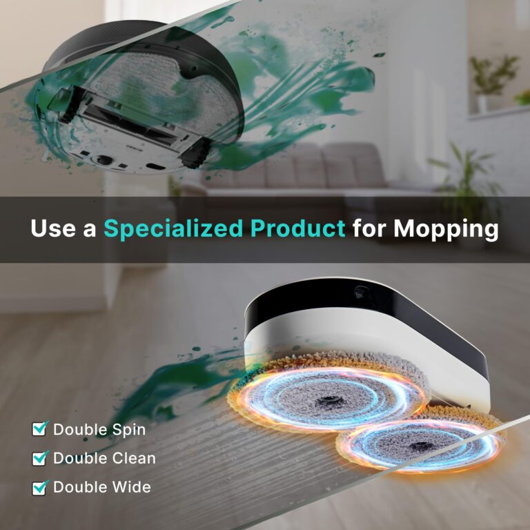 EVERYBOT New Edge2 Robot Mop - Upgraded in 2024 | World’s First Spin MOP Cleaning | Wheel-Less Solution | Powerful Floor MOP Cleaner | Fast Moving Speed & Low Noise Design & Simple Operation - Image 5