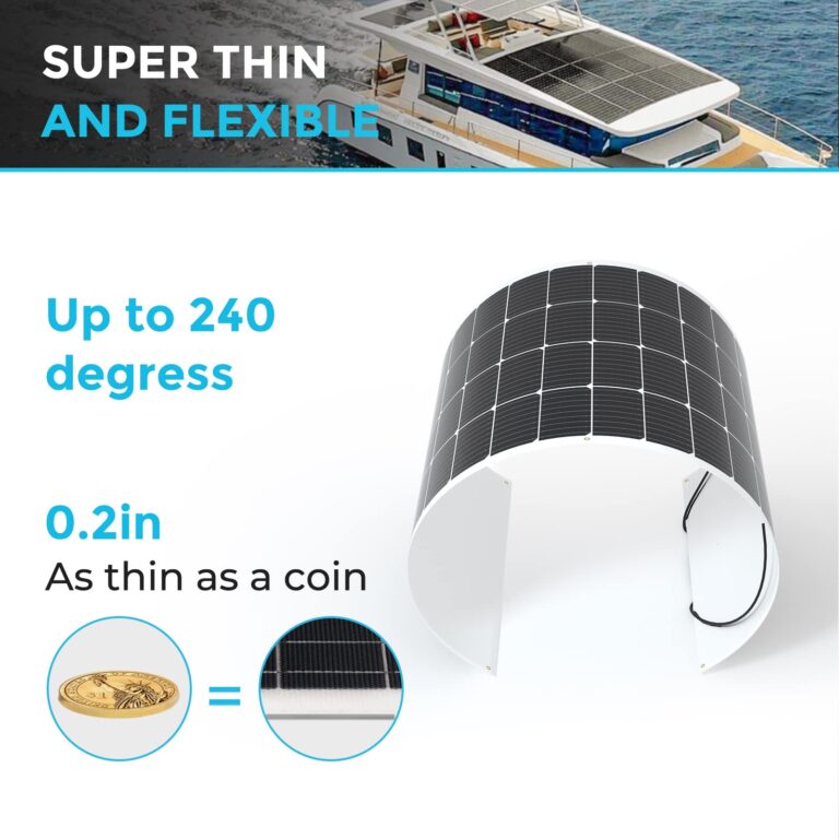 Renogy Solar Panel 200W 12V Lightweight Monocrystalline Ultra-Flexible Bendable Mono Off-Grid Charger for Marine RV Cabin Van Car Boat Curve Surfaces - Image 6