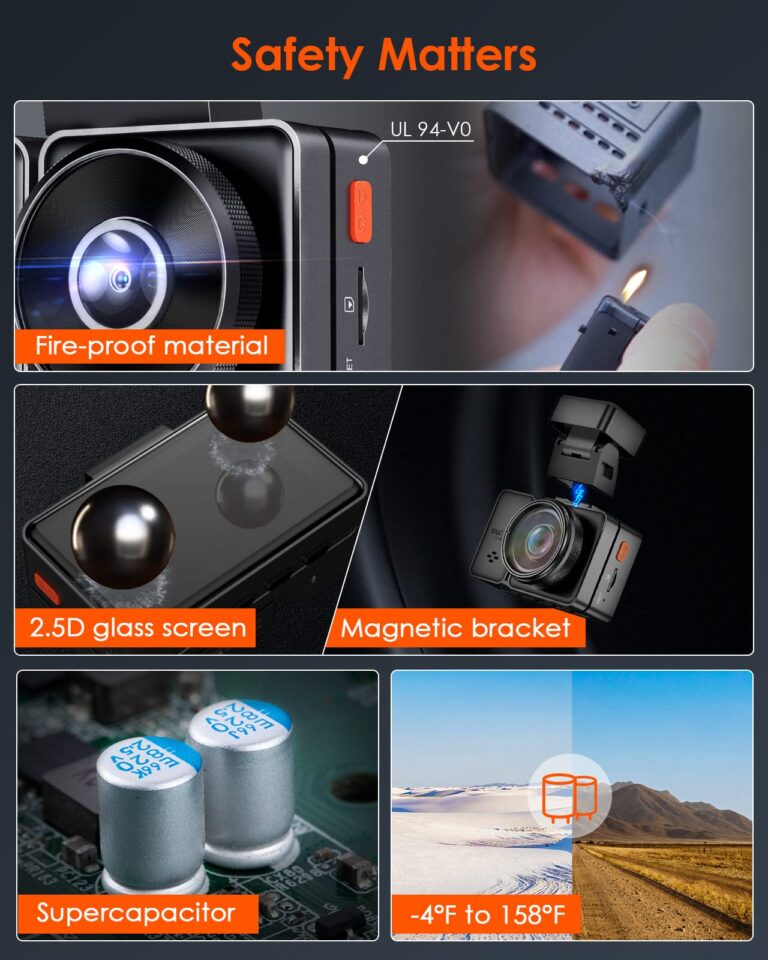 Vantrue E2 Dash Cam Front and Rear, 2.7K Upgrade Rear Cam, Dual STARVIS, 2.7K + 2.7K Dash Camera for Cars, Voice Control, WiFi, GPS, Night Vision, 24H Parking Mode, G-Sensor, 2.45" IPS, Support 512GB - Image 2