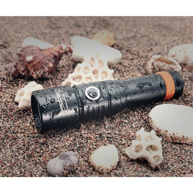 ORCATORCH D710 Scuba Diving Light, 3000 Lumens Super Bright Underwater Flashlight with 6 Degrees Narrow Beam, IP68 Waterproof Night Dive Torch 150 Meters Submersible Light (Black) - Image 2