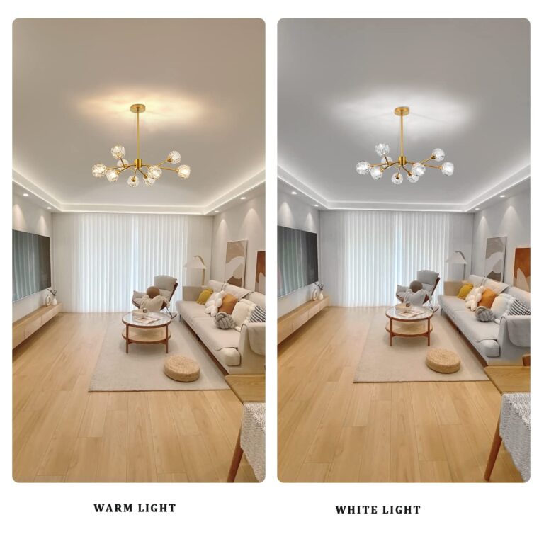 Weesalife Sputnik Chandeliers for Dining Room Light Fixture Over Table, Modern Crystal Chandeliers, 9 Lights Gold Lighting Fixtures for Living Room Bedroom Kitchen Island - Image 2