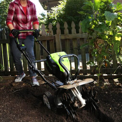 Greenworks Pro 80V 10 inch Cordless Tiller Cultivator, Tool Only, TL80L00 - Image 4