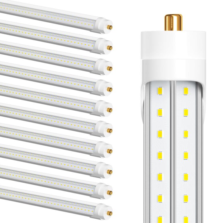 ELEKICO 75w 8ft Led Bulbs, 9500lm 5000k 8' Led Bulbs, V Shaped Clear Cover T8 Led Tube Lights 8ft, T8 Led Bulbs 8 Foot, 8' Led Replacement for T8 T10 T12 F96t12 Fluorescent Tubes