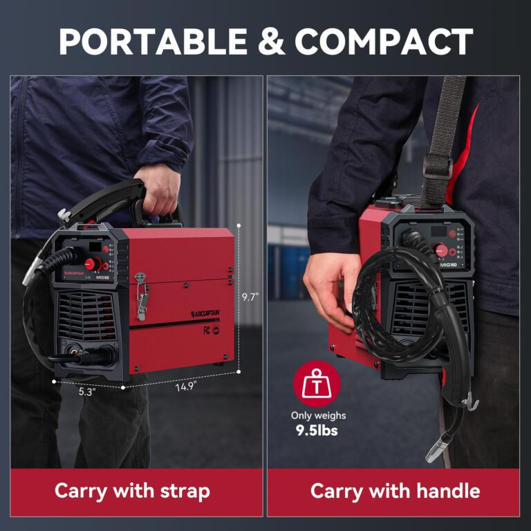 ARCCAPTAIN 160A MIG Welder 110V 220V 4 in 1 Welding Machine Gas MIG, Gasless MIG Flux Core Welder, Lift TIG, MMA Stick Welder, Welder Machine with Synergy for Beginner IGBT Inverter Portable Welder - Image 5