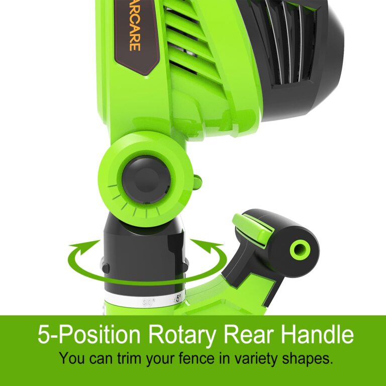 GARCARE 2 in 1 Electric Pole Hedge Trimmer, Power Hedge Trimmer with 18 inch Dual-Action Laser Cut & Adjustable Cutting Head, 4.8Amp, 600W, Corded - Image 5