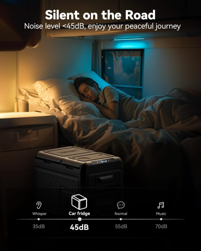 WOLFBOX 12V Car Refrigerator, 39 Quart Dual Zone Car Fridge, Portable Freezer(-8℉~68℉) with 12/24V DC 100/240V AC, APP Control Electric Cooler for Car, RV, Camping, Travel and Home Use - Image 2
