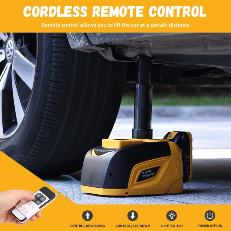TYAYT Electric Car Jack 18V 5 Ton Cordless Electric Car Hydraulic Jack with Impact Wrench Battery Powered Portable Tire Change Kit with Cordless Remote Control for SUV Sedans - Image 5