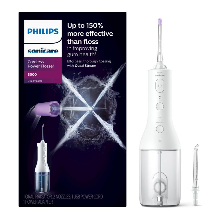 Philips Sonicare Cordless Power Flosser 3000 & ProtectiveClean 5300 Rechargeable Electric Power Toothbrush, Black, HX6423/34 - Image 7