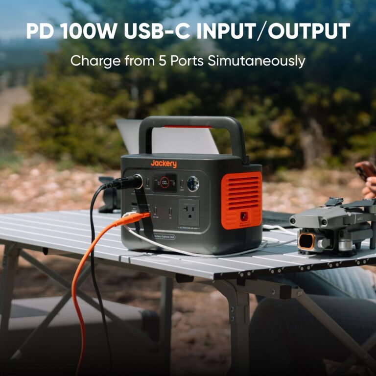 Jackery Explorer 240 v2 Portable Power Station, 256Wh LiFePO4 Battery with 300W AC/100W USB-C Output, 1Hr Fast Charging, Versatile Scenarios-Outdoor/Camping/RV/Travel/Emergency Backup - Image 4