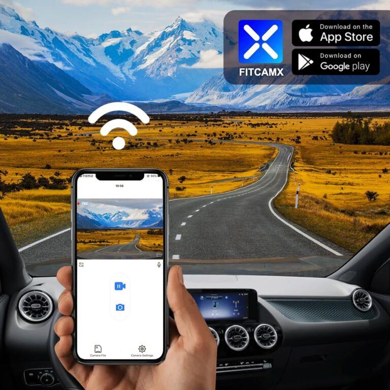 Fitcamx 4K Dual Dash Cam Suitable for Suitable for Mercedes-Benz GLA 2024-2025 GLA 250 & EQA (HD2-6669), OEM Style, Front 2160P+Rear 1080P Video, WiFi&APP, Loop Recording, G-Sensor, Easy to Set, 128GB - Image 3