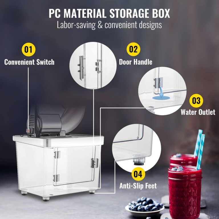 VEVOR 110V Commercial Ice Crusher 661LBS/H, ETL Approved 300W Electric Snow Cone Machine with Dual Blades, Stainless Steel Shaved Ice Machine with Safety On/Off Switch for Family, Restaurants, Bars - Image 4