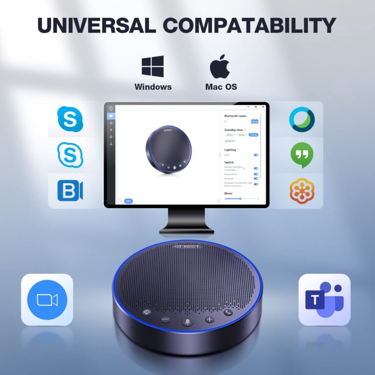 EMEET Bluetooth Speakerphone M3, Zoom Certified 4 AI Mics 360°Voice Pickup 18H Talk Time Conference Speaker and Microphone, USB/Bluetooth Conference Speaker w/Daisy Chain for 20 People for Zoom Teams - Image 2