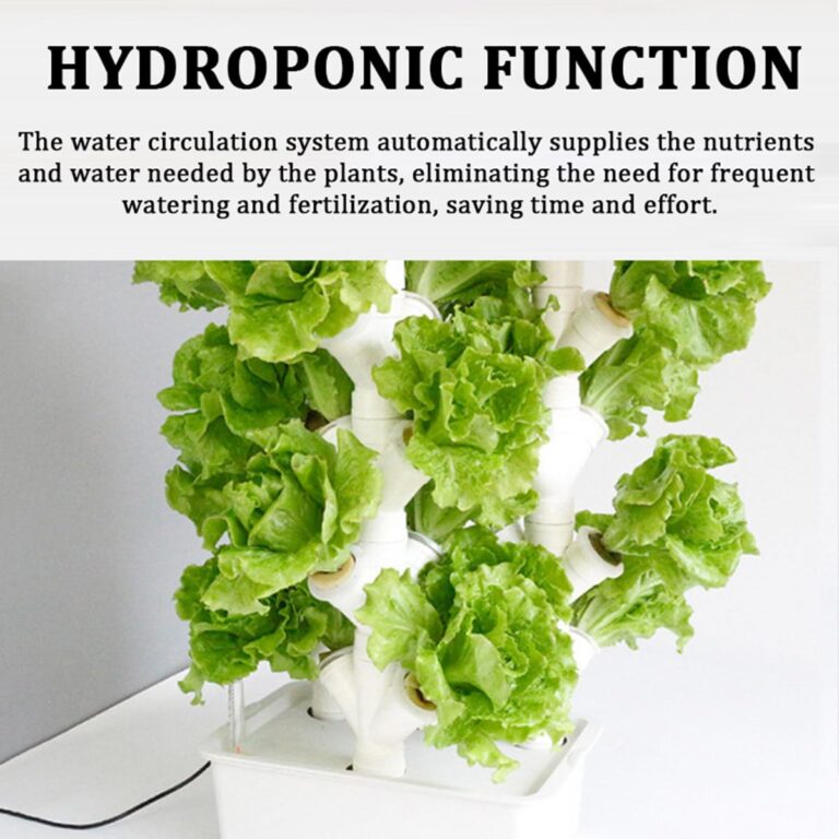 QZQHNYJ 16/24-Holes Hydroponics Growing System Vertical Garden Planter Indoor Smart Garden Kit with Pump and Movable Water Tank for Gardening Lover,24holes - Image 8