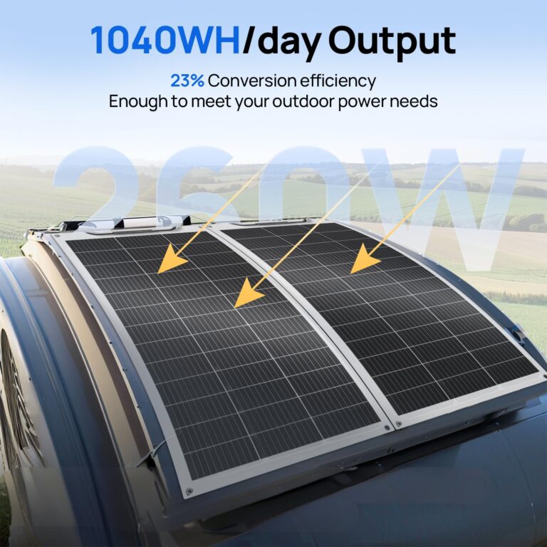 ECO-WORTHY 260Watt 12Volt Flexible Solar Panel Kit for Off Grid Home RV, Boat and Uneven Surfaces:2pcs 130W Mono Solar Panel + 30A 12V Charger Controller + Solar Cable + Tray Cable + Y Branch - Image 8