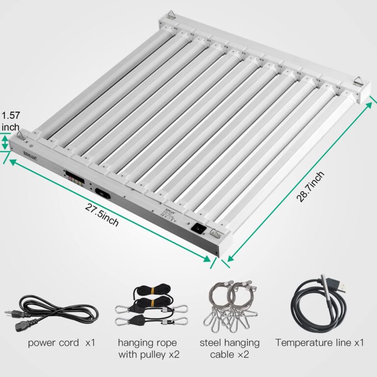 SZHLUX 500W LED Grow Light 4x4/5x5ft with Timer and Temp Control, Full Spectrum Grow Lamp with 1056 Diodes,Indoor Plants for Seedling Veg and Bloom Grow Light - Image 3