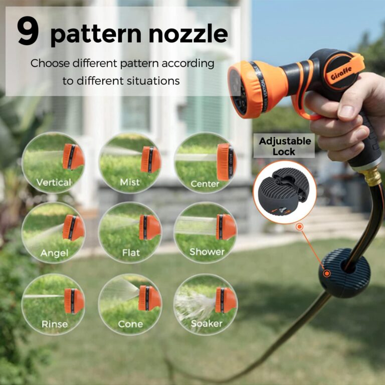 Giraffe Tools AW30 1/2MB Retractable Garden Hose Reel 1/2" x 100 ft PRO Metal Bracket, Heavy Duty, Any Length Lock Hose Reel, 100 ft, Dark Grey - Image 5