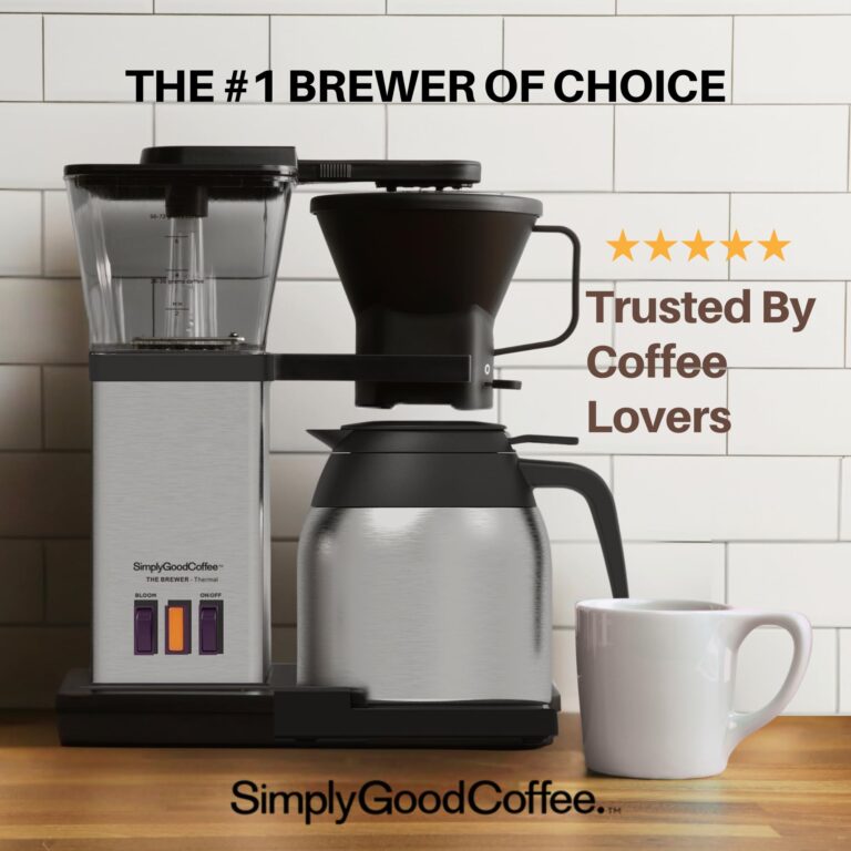 Simply Good Coffee THE BREWER - Thermal. Coffee Maker/Coffee Machine. 8 Cup Automatic Drip Pour Over Coffee Brewer. Easy To Use. Stainless Steel/Black - Image 4