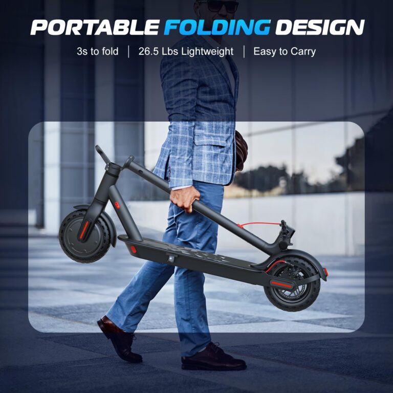 Caroma Electric Scooter Adults, Powerful 350W Motor, Max 18 Miles Long Range, Top Speed 20 MPH, 8.5" Solid Tires, Folding E Scooter with Dual Braking System & APP (Black Shards L1) - Image 2