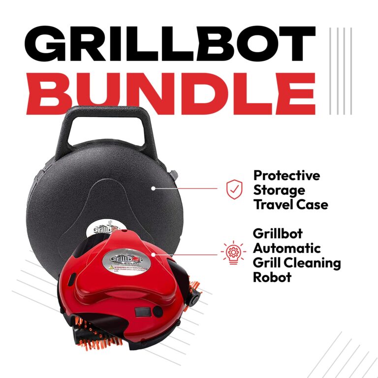 Grillbot Automatic Grill Cleaning Robot with Nylon Brushes, BBQ Grill Cleaner, Grill Brush, Grill Scraper, BBQ Accessories (Red Grillbot + Carry Case) - Image 9