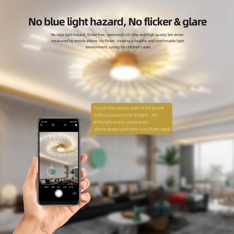 JAYMP Ceiling Light Modern Flower Shape Ceiling Lamp for Living Room Dining Room Flush Mount Metal Acrylic Sputnik Firework Petal LED Lighting Fixture (Matte Gold, 42+1 Lights) - Image 4