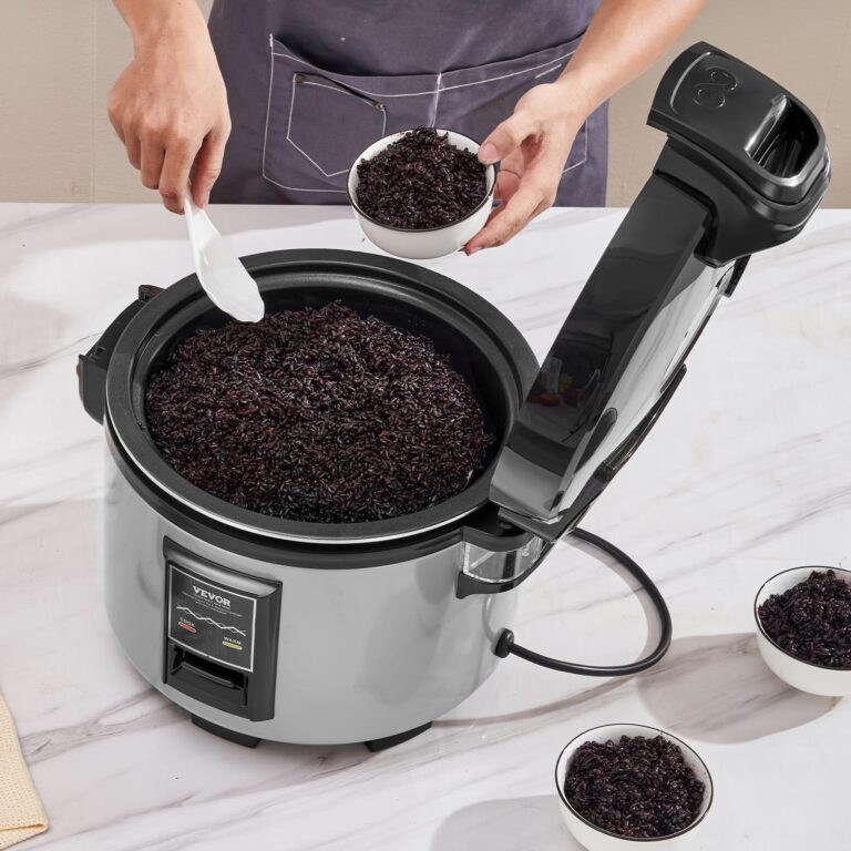 VEVOR Commercial Rice Cooker, 60-Cup Rice Cooker, 13.74 Qt / 13 Liter Large Rice Cooker and Warmer with Nonstick Inner Pot, Fast Cooking and 12-Hour Keep Warm, with Rice Cup and Paddle, for Restaurant - Image 3