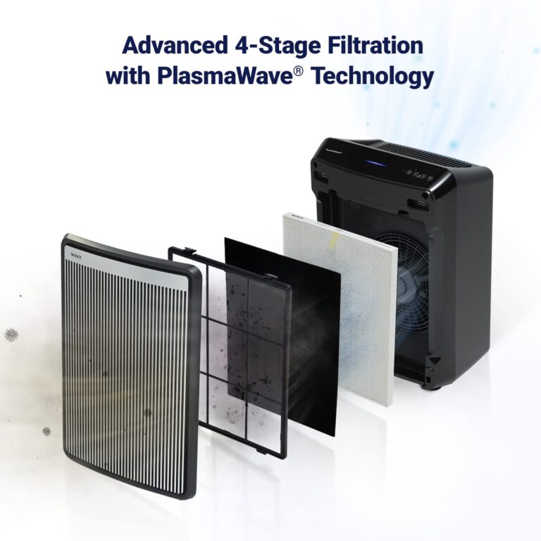 Winix 9800 4-Stage True Hepa Air Purifier with WiFi and PlasmaWave, 500 Sq Ft,Black,Large - Image 5