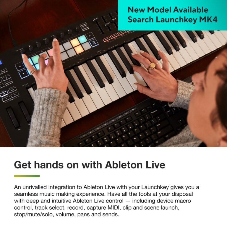 Novation Launchkey 61 [MK3] MIDI Keyboard Controller — Seamless Ableton Live Integration. Chord Mode, Scale Mode, and Arpeggiator. All the software you need for Music Production. - Image 8